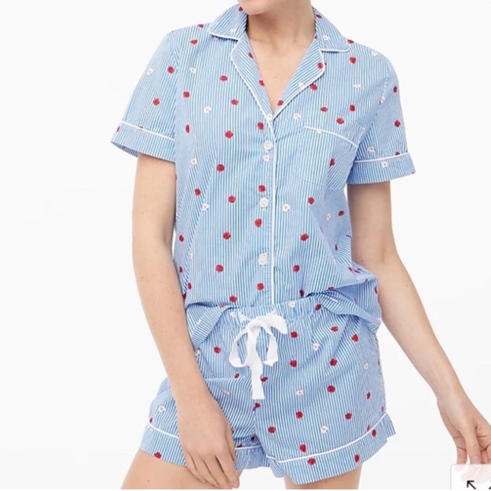 NWOT J.Crew Factory cotton short pj set